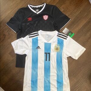 Umbro Blue and White Soccer Jersey